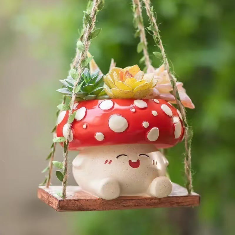 Mushroom Hanging Planter