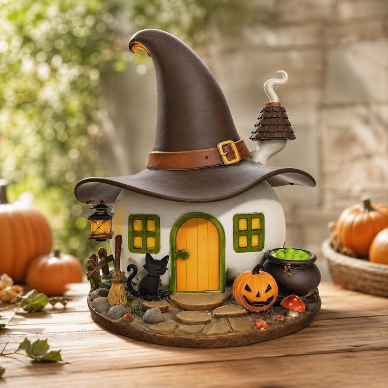 Halloween Witch House Tabletop Figurine