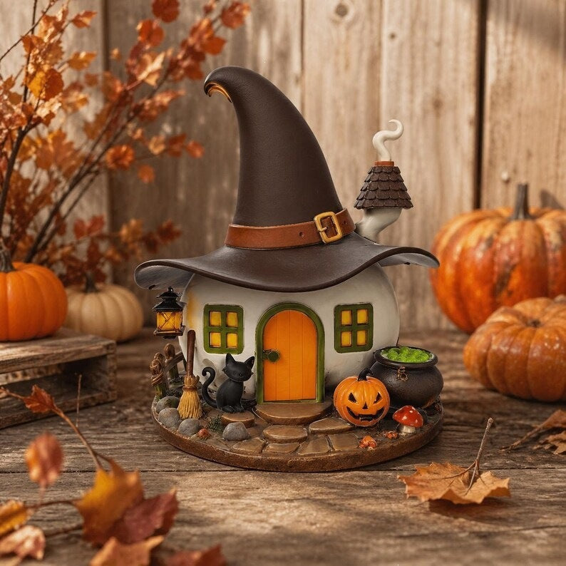 Halloween Witch House Tabletop Figurine